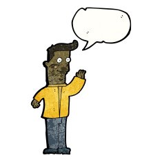 cartoon waving man N75