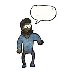 cartoon staring man N33