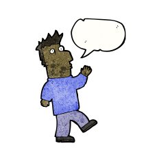 cartoon startled man N56