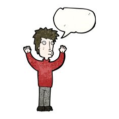 cartoon man surrendering N16
