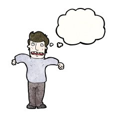Cartoon Man Shrugging Shoulders N75