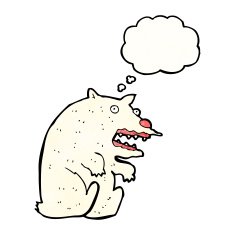 funny cartoon polar bear N27