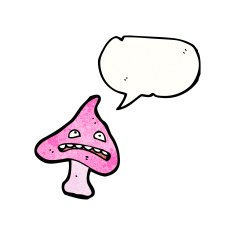 cartoon mushroom with face N6