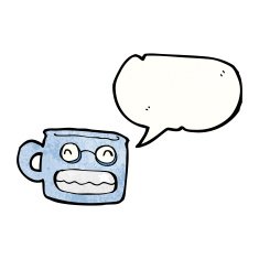 grinning cup cartoon