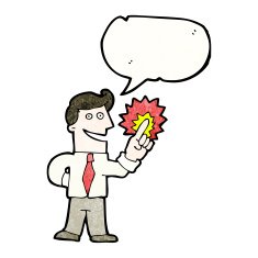 cartoon businessman with great idea N12