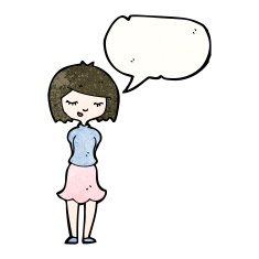Shy Girl Cartoon N4