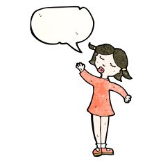 cartoon talking girl N2