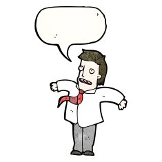 cartoon businessman shrugging shoulders N15