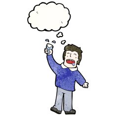 cartoon man raising a toast