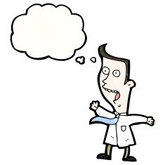 cartoon man with thought bubble N53