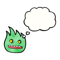 little flame monster cartoon N2
