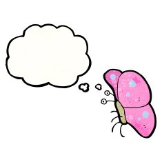 funny cartoon butterfly N19