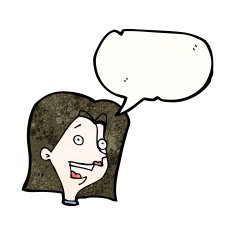 cartoon happy woman's face N4