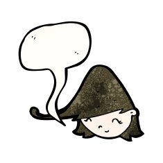 cartoon happy woman's face N5