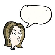 cartoon annoyed woman N213