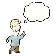 happy man with great idea