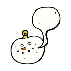 snowman christmas bauble cartoon