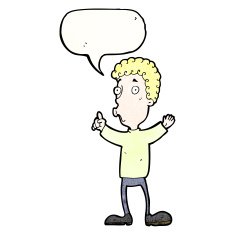 cartoon man explaining idea N8