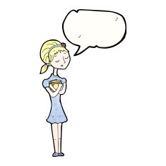 cartoon skinny girl with books N3