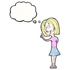 cartoon woman with great idea N24