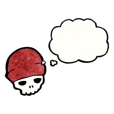 cartoon skull in hat N2