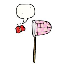 cartoon butterfly and net N5