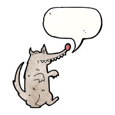 cartoon happy wolf N22