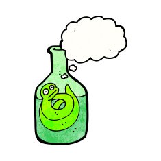 cartoon snake in bottle N8