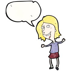 happy cartoon woman N4
