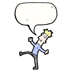 cartoon man singing and dancing