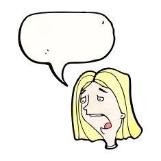 shocked woman cartoon N3