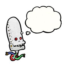 cartoon robot head N83