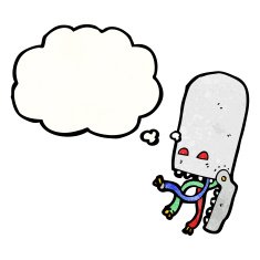 cartoon robot head N84
