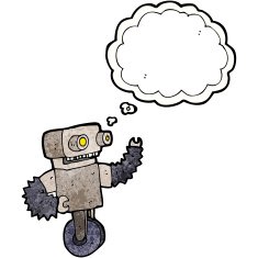 cartoon old robot N15