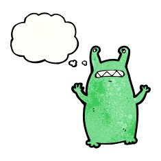 cartoon alien monster N36