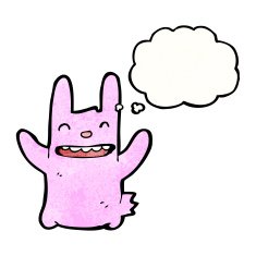 cartoon crazy pink rabbit N4
