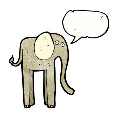 funny cartoon elephant N7