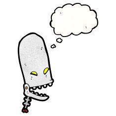 cartoon robot head N86