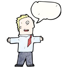 cartoon excited businessman N7