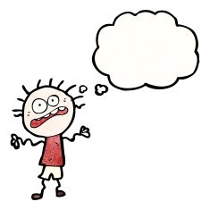 cartoon nervous boy N15