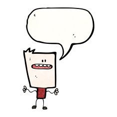cartoon square head man N2