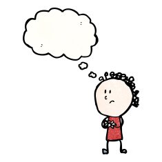 cartoon nervous doodle woman N2
