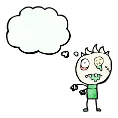cartoon zombie man