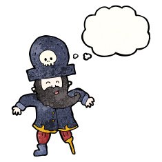 Cartoon Pirate Captain N43