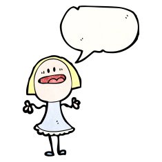 cartoon anxious woman N3