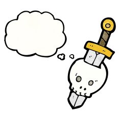 skull and dagger cartoon N2