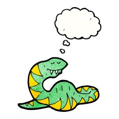 cartoon fat snake N19