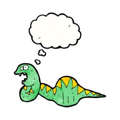 cartoon fat snake N20