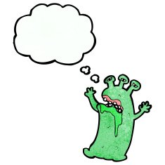 cartoon crazy alien N10