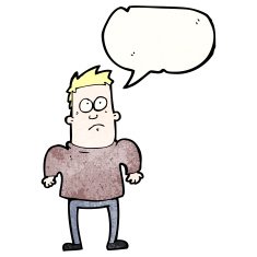 cartoon man shrugging N5